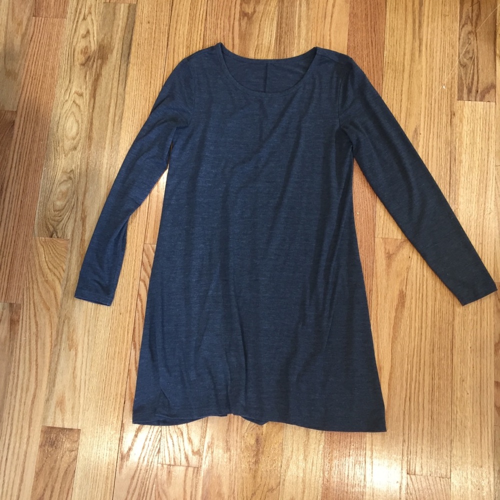 Shein grey long sleeve T-shirt dress